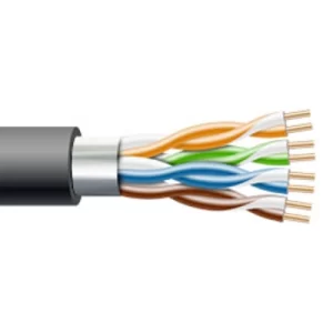 CAT6E Shielded Outdoor Direct Burial Cable, Water/Dust-Proof 1000ft